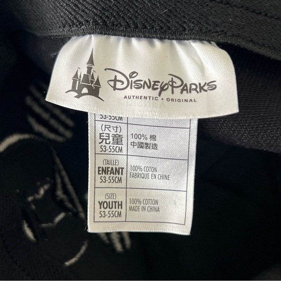 DISNEY PARKS Hat Black Red Angry‎ Mickey Mouse Youth 53-55 cm. Baseball Cap Used - Picture 6 of 6